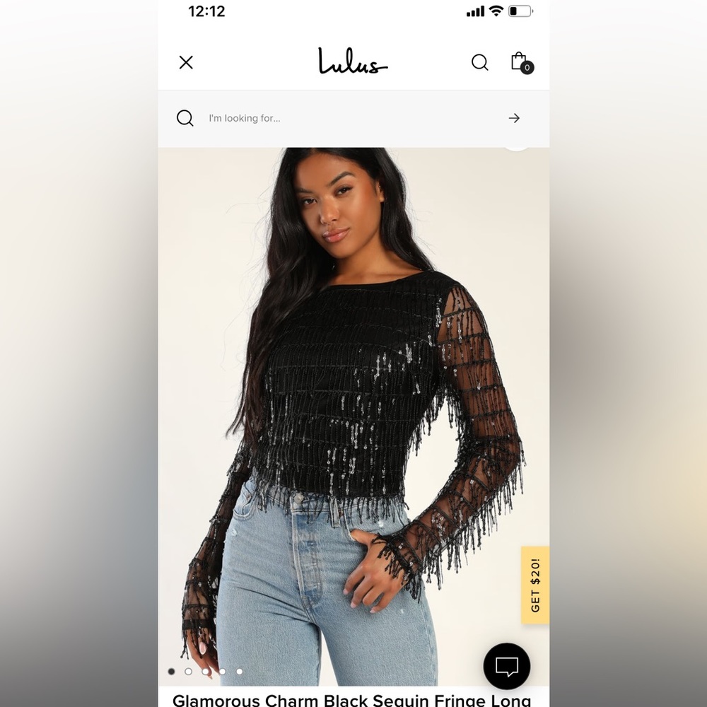 Lulus shimmery tassel top (great for New Year’s Eve!)